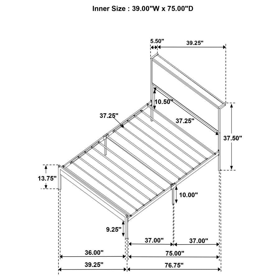 Ricky Brown Twin Bed