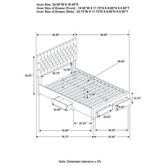 Soledad Grey Full Storage Bed