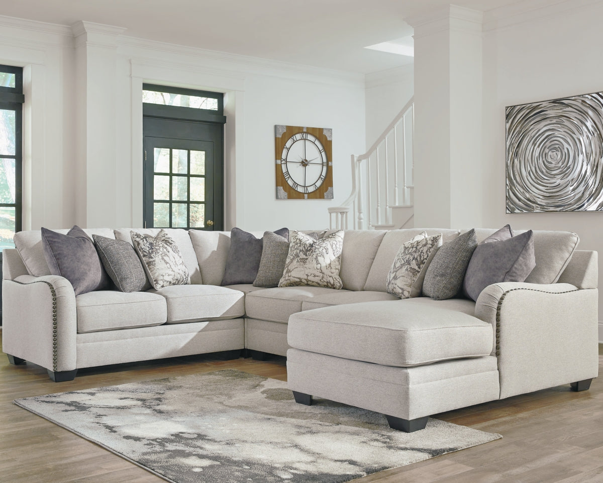 Dellara 4-Piece Sectional with Ottoman - PKG001116