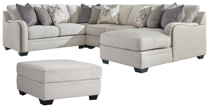 Dellara 4-Piece Sectional with Ottoman - PKG001116