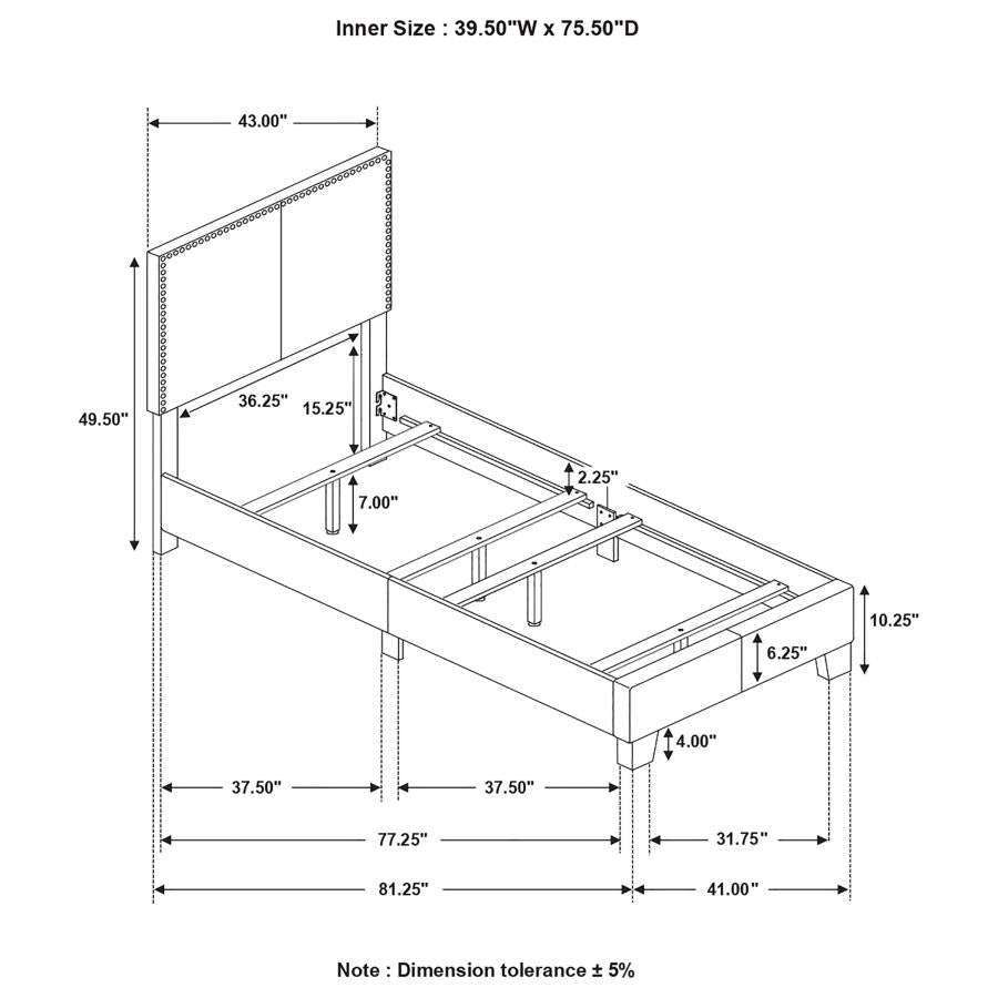 Boyd Grey Twin Bed