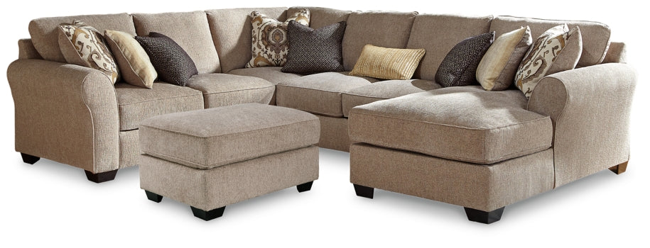 Pantomine 4-Piece Sectional with Ottoman - PKG010949