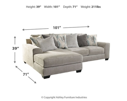 Ardsley 2-Piece Sectional with Ottoman - PKG001222