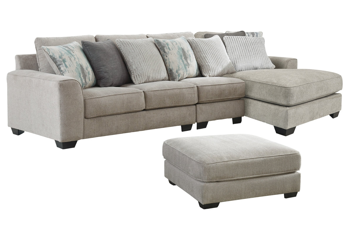 Ardsley 3-Piece Sectional with Ottoman - PKG001225