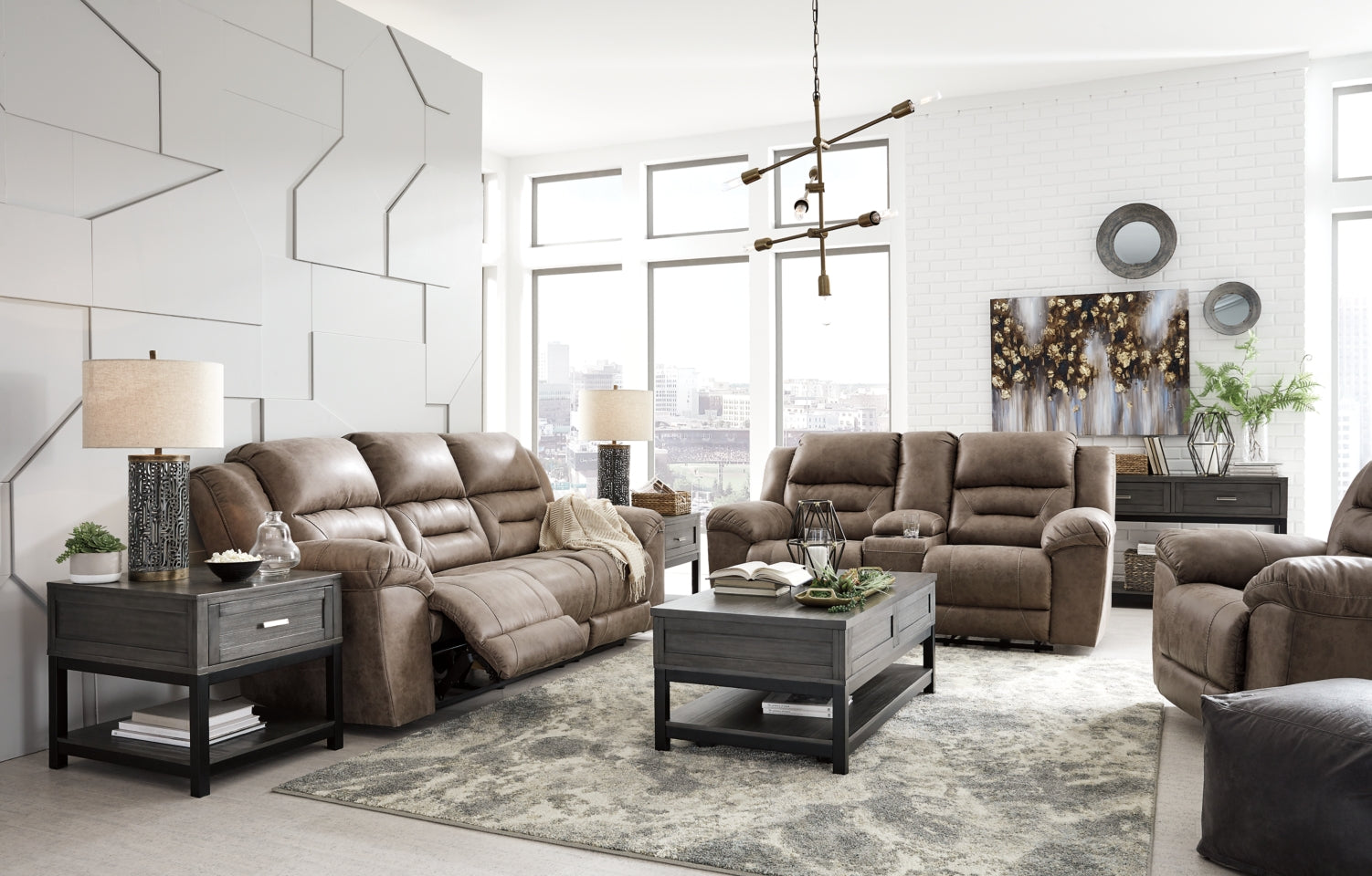 Stoneland Sofa, Loveseat and Recliner - PKG001250