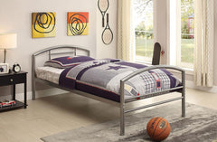 Baines Silver Twin Bed