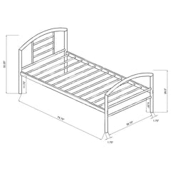 Baines Silver Twin Bed