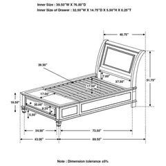 Selena Ivory Twin Storage Bed