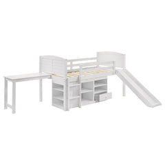 Millie White Twin Workstation Loft Bed