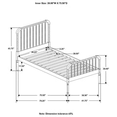 Jones White Twin Bed