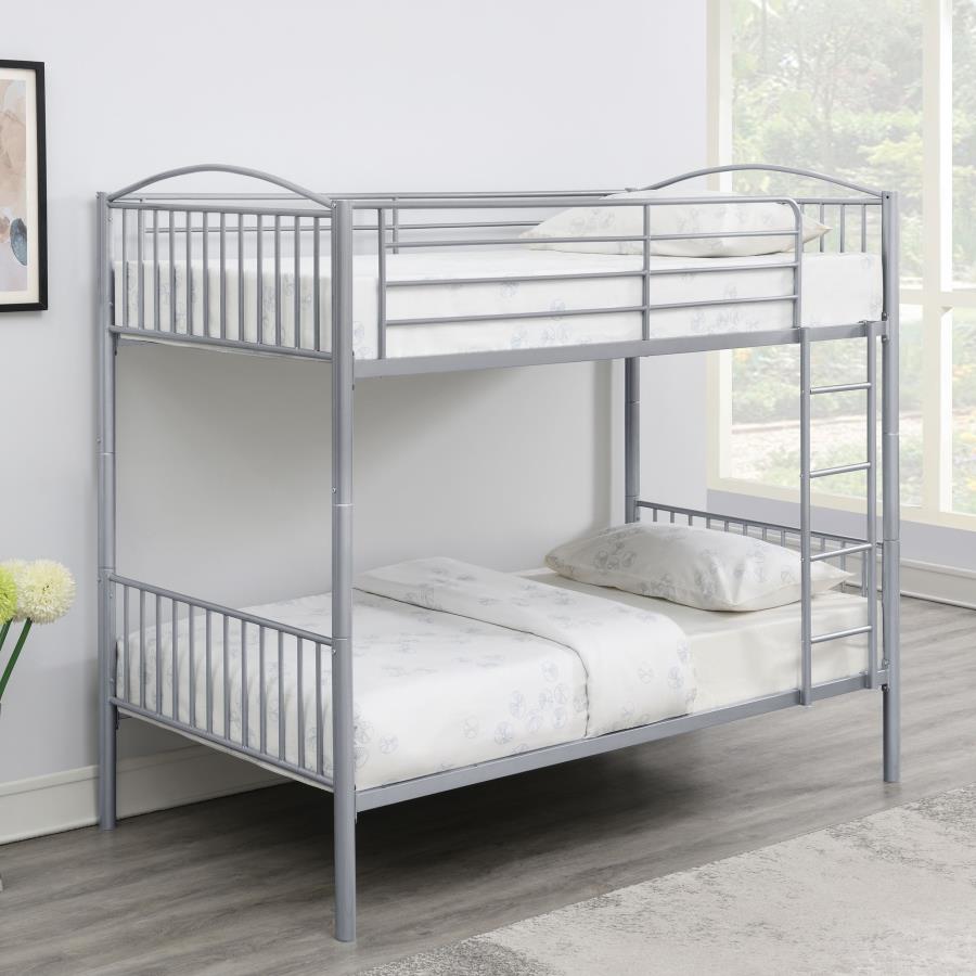 Anson Silver Twin / Twin Bunk Bed