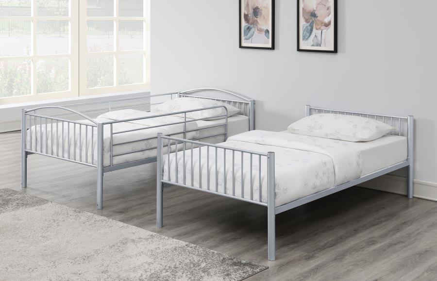 Anson Silver Twin / Twin Bunk Bed