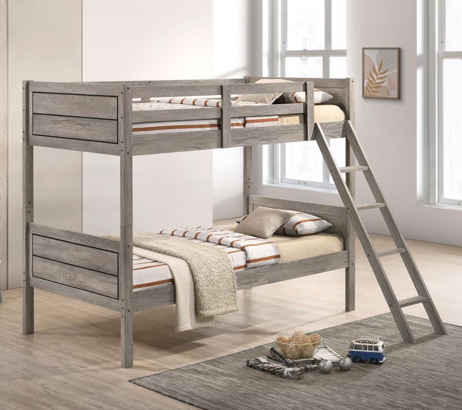 Ryder Grey Twin / Twin Bunk Bed