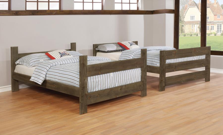 Wrangle Hill Grey Full / Full Bunk Bed