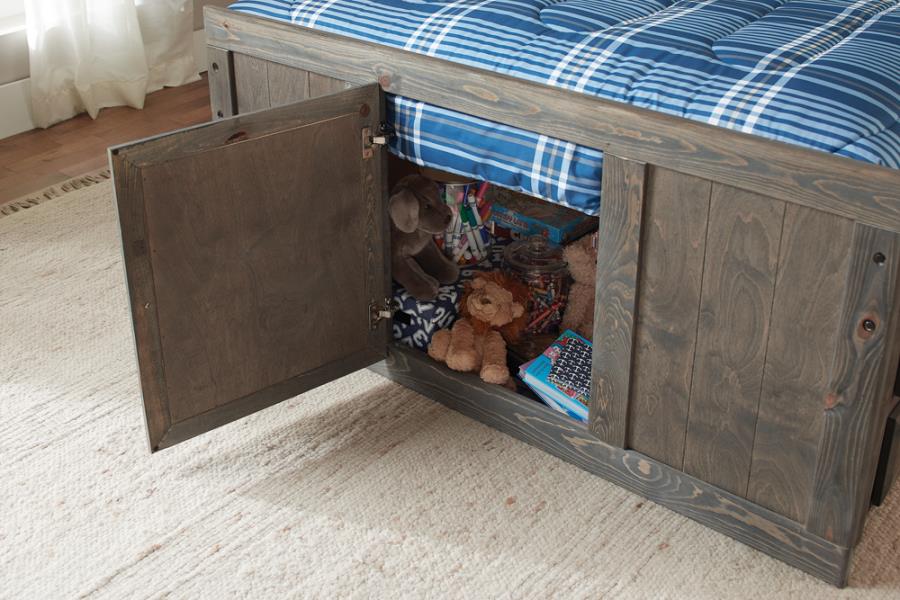 Wrangle Hill Grey Twin Storage Bed