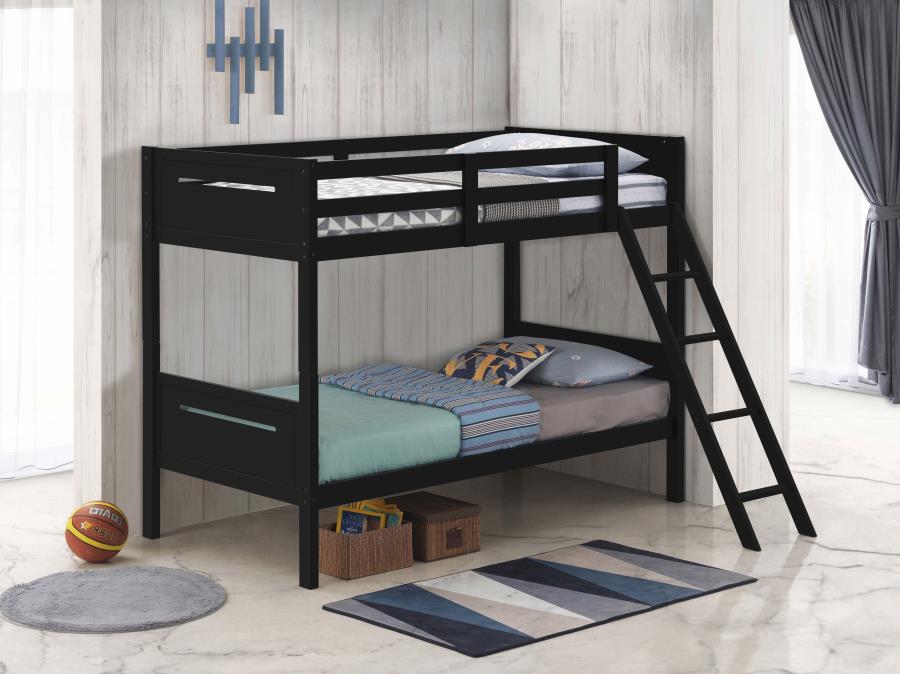 Littleton Black Twin / Twin Bunk Bed