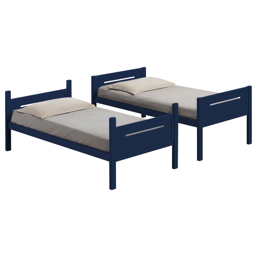 Littleton Blue Twin / Twin Bunk Bed