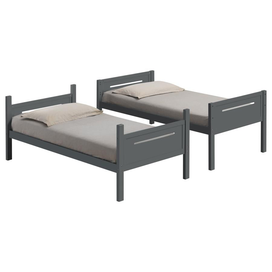 Littleton Grey Twin / Twin Bunk Bed