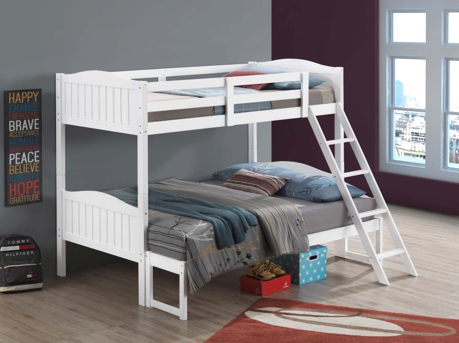 Arlo White Twin / Full Bunk Bed