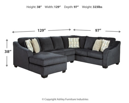 Eltmann 3-Piece Sectional with Ottoman - PKG001282