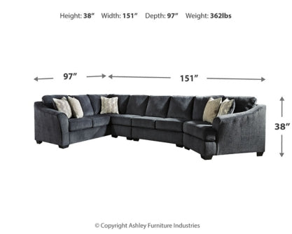 Eltmann 4-Piece Sectional with Ottoman - PKG001279