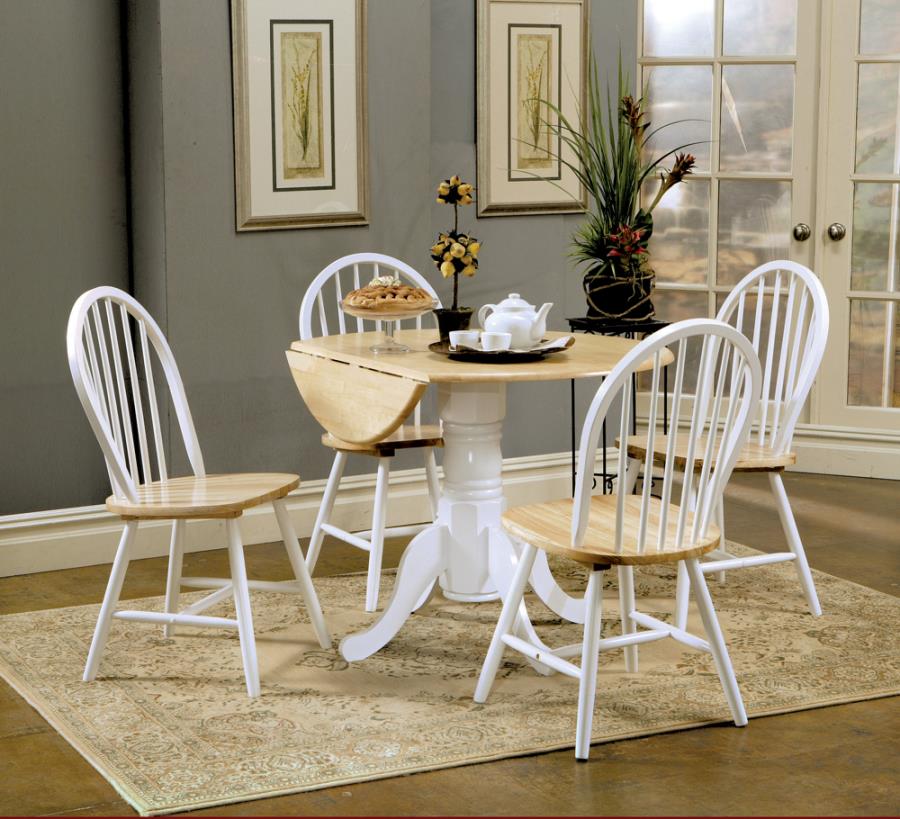 Allison White 5 Pc Dining Set