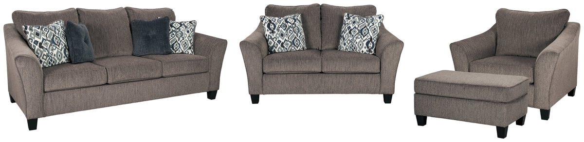 Nemoli Sofa, Loveseat, Chair and Ottoman