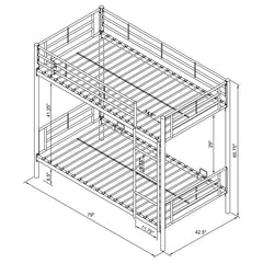 Hayward Silver Twin / Twin Bunk Bed