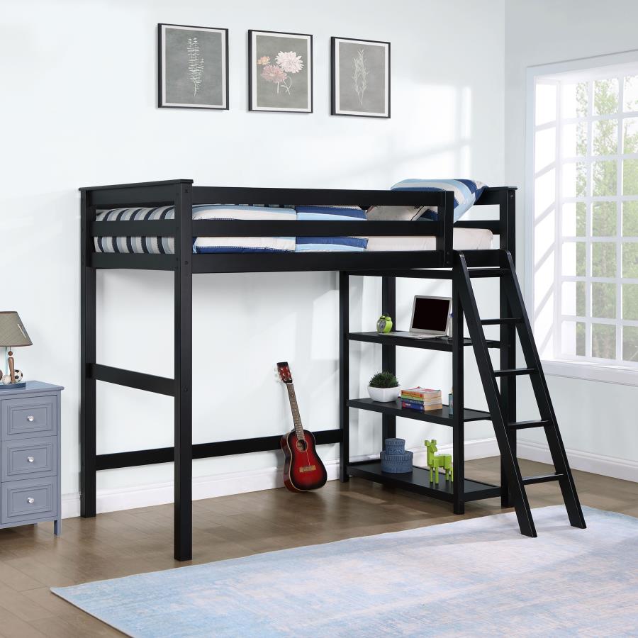 Anica Black Twin Loft Bed