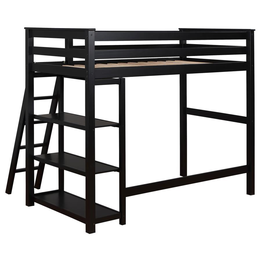 Anica Black Twin Loft Bed