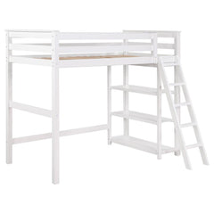 Anica White Twin Loft Bed