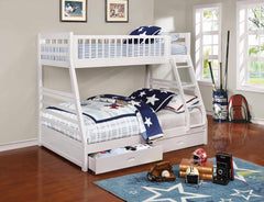 Ashton White Twin / Full Bunk Bed