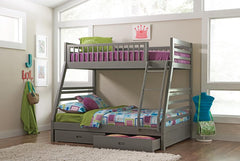 Ashton Grey Twin / Full Bunk Bed