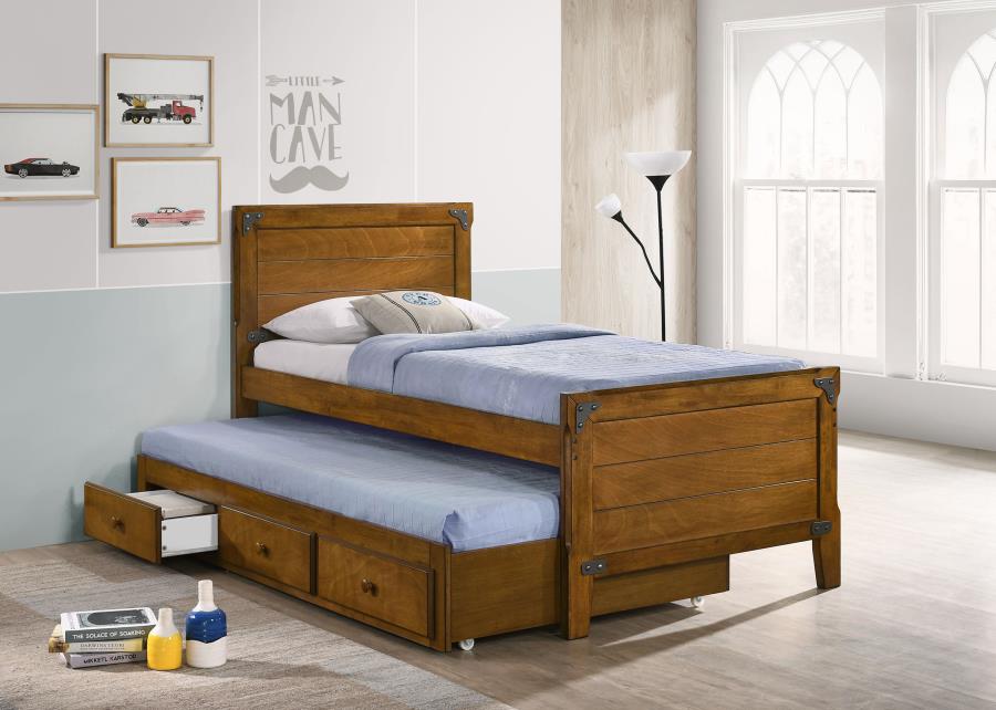 Granger Brown Twin Bed W/ Trundle