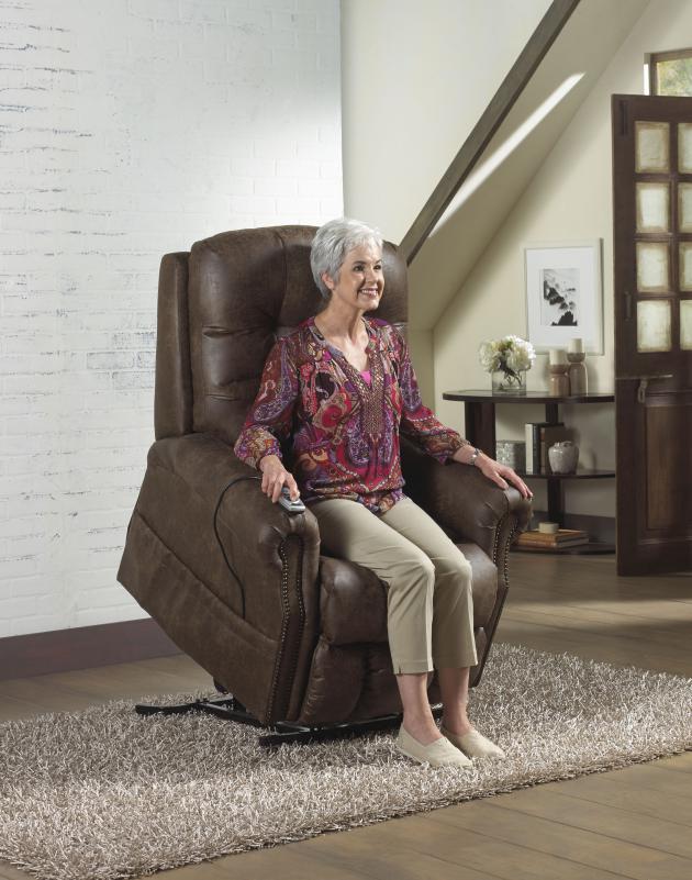 Ramsey Pwr Lift Lay Flat Recliner w/ Heat &amp; Massage