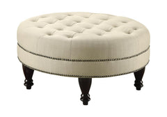 Elchin Beige Ottoman