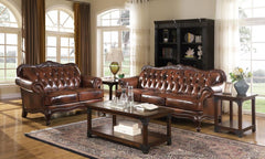 Victoria Brown 2 Pc Sofa Set