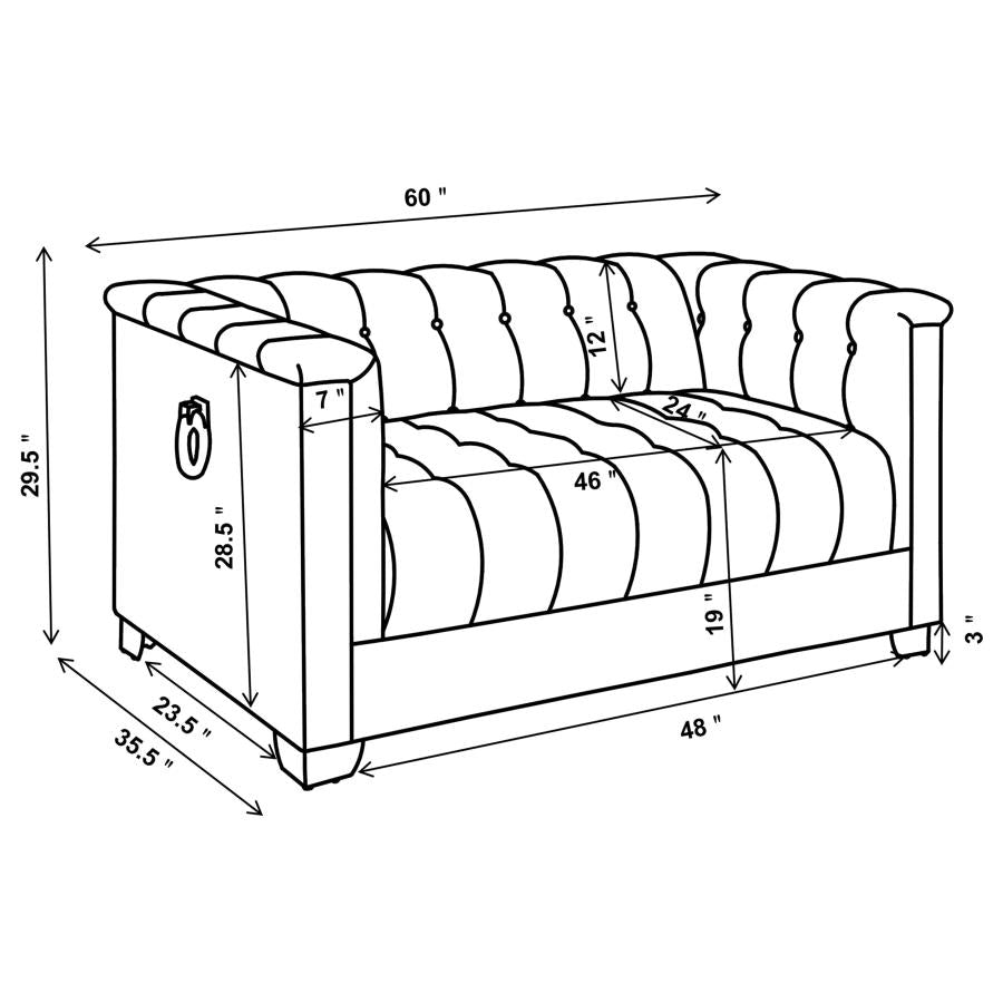 Chaviano Ivory 2 Pc Sofa Set