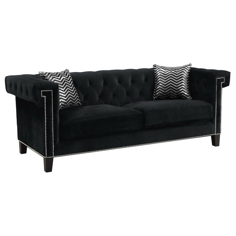 Reventlow Black 3 Pc Sofa Set