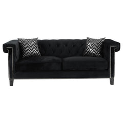 Reventlow Black 3 Pc Sofa Set