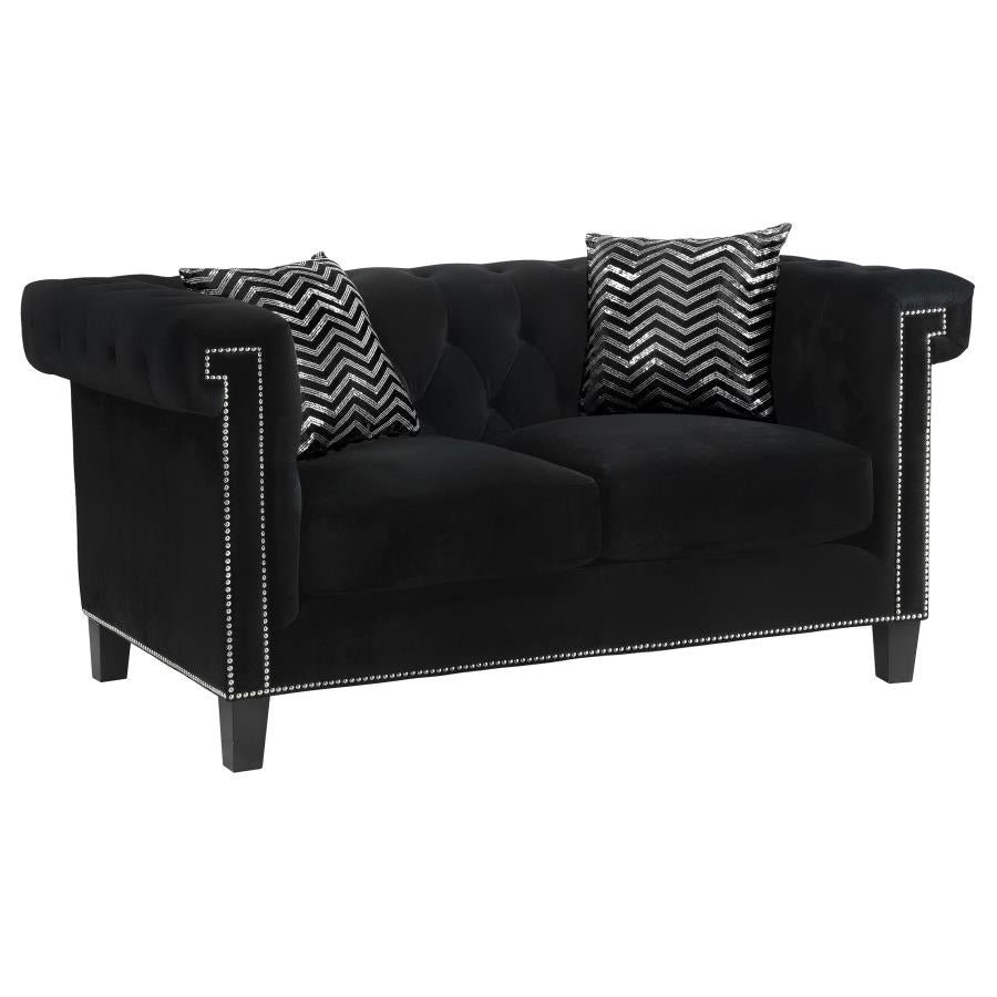 Reventlow Black 3 Pc Sofa Set