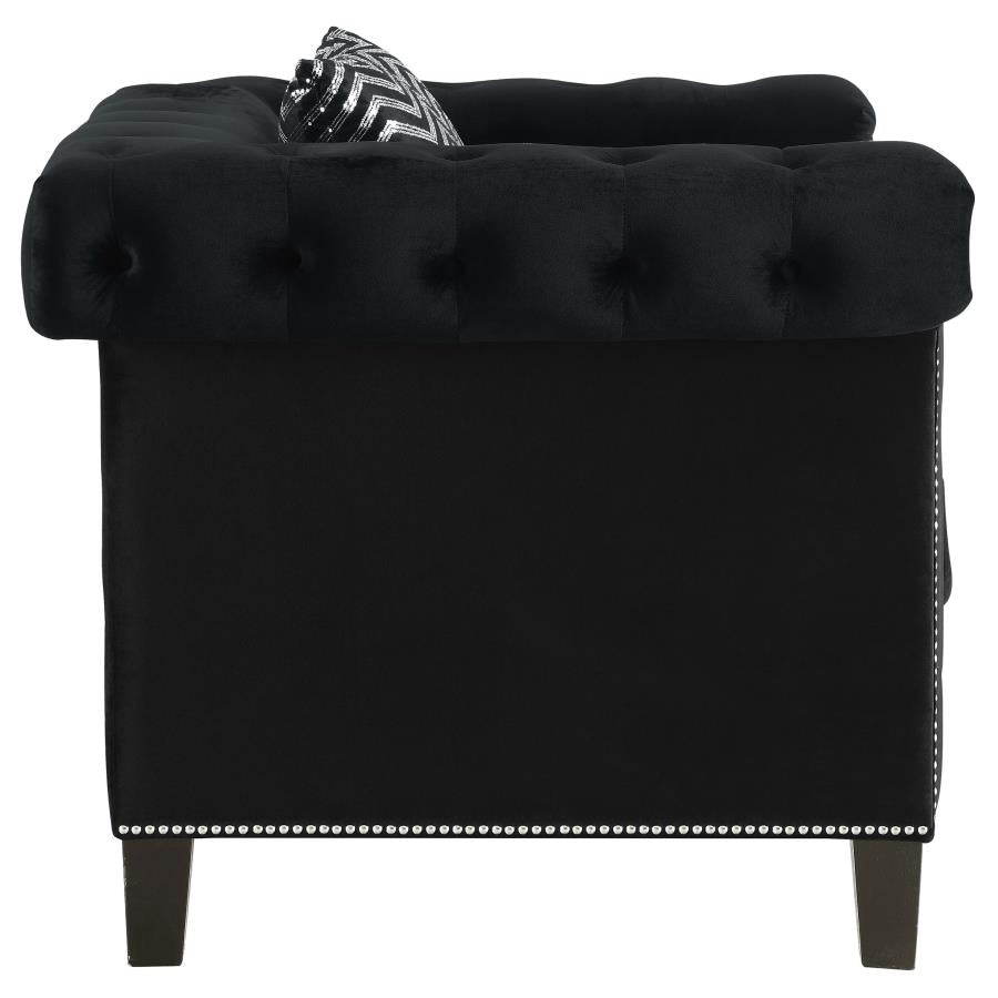 Reventlow Black 3 Pc Sofa Set