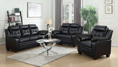 Finley Black 3 Pc Sofa Set