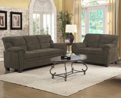 Clementine Brown 2 Pc Sofa Set