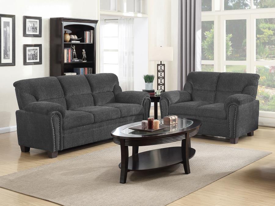 Clementine Grey 2 Pc Sofa Set