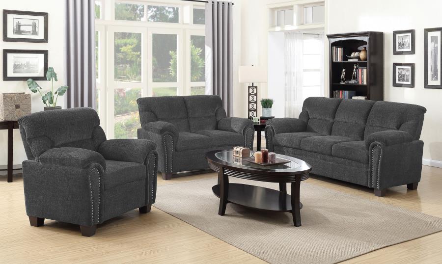 Clementine Grey 3 Pc Sofa Set