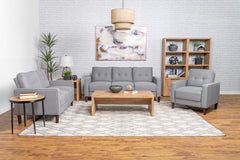 Bowen Grey 3 Pc Sofa Set