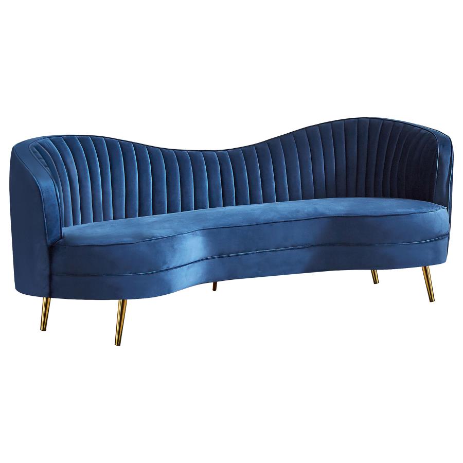 Sophia Blue 3 Pc Sofa Set