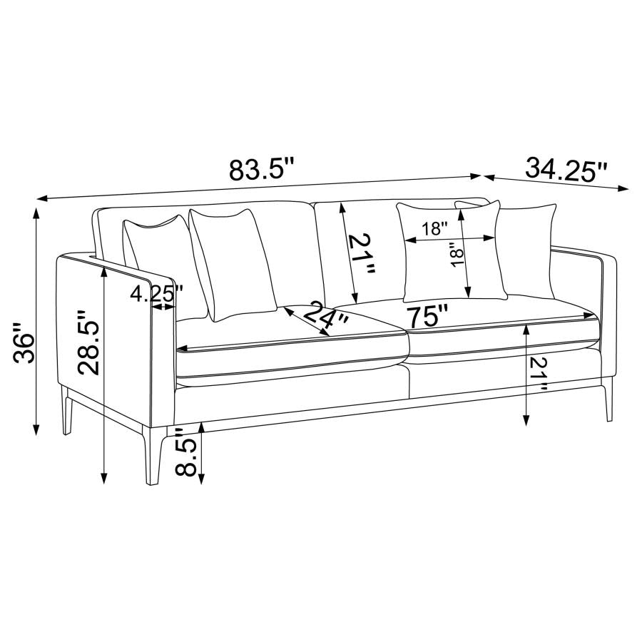 Apperson Grey 2 Pc Sofa Set