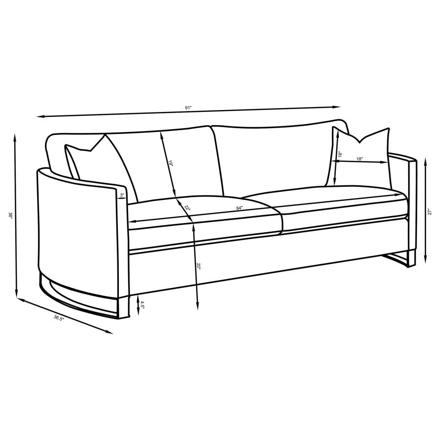 Corliss Beige 2 Pc Sofa Set